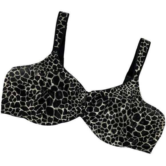 Wacoal Bra Awareness Underwire Full Figure 40D Black Cream 855167 Soft Cup‎ Bra - Picture 1 of 9